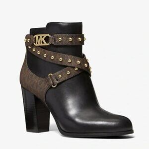 Kincaid Studded Logo Trim Ankle Boot Michael Kors Sz 8 M